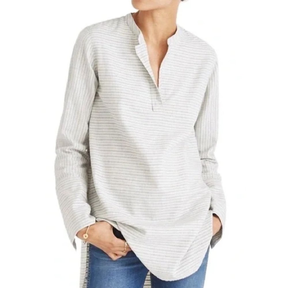 Madewell Split Cuff Striped Tunic